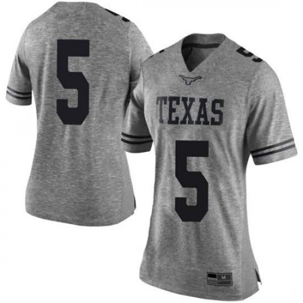 Women University of Texas #5 Tre Watson Gray Limited Football Jersey